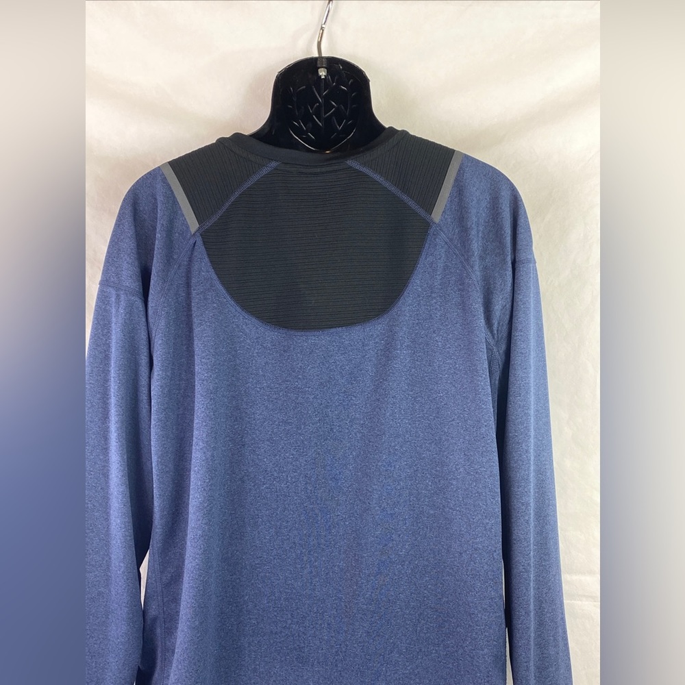 Spyder Active Mens Long Sleeve Shirt Pullover Athletic Blue Black Size XL - Picture 4 of 10